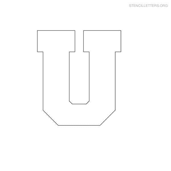 Big Letter U Logo - Free Printable Block Letter Stencils. Stencil Letters U Printable