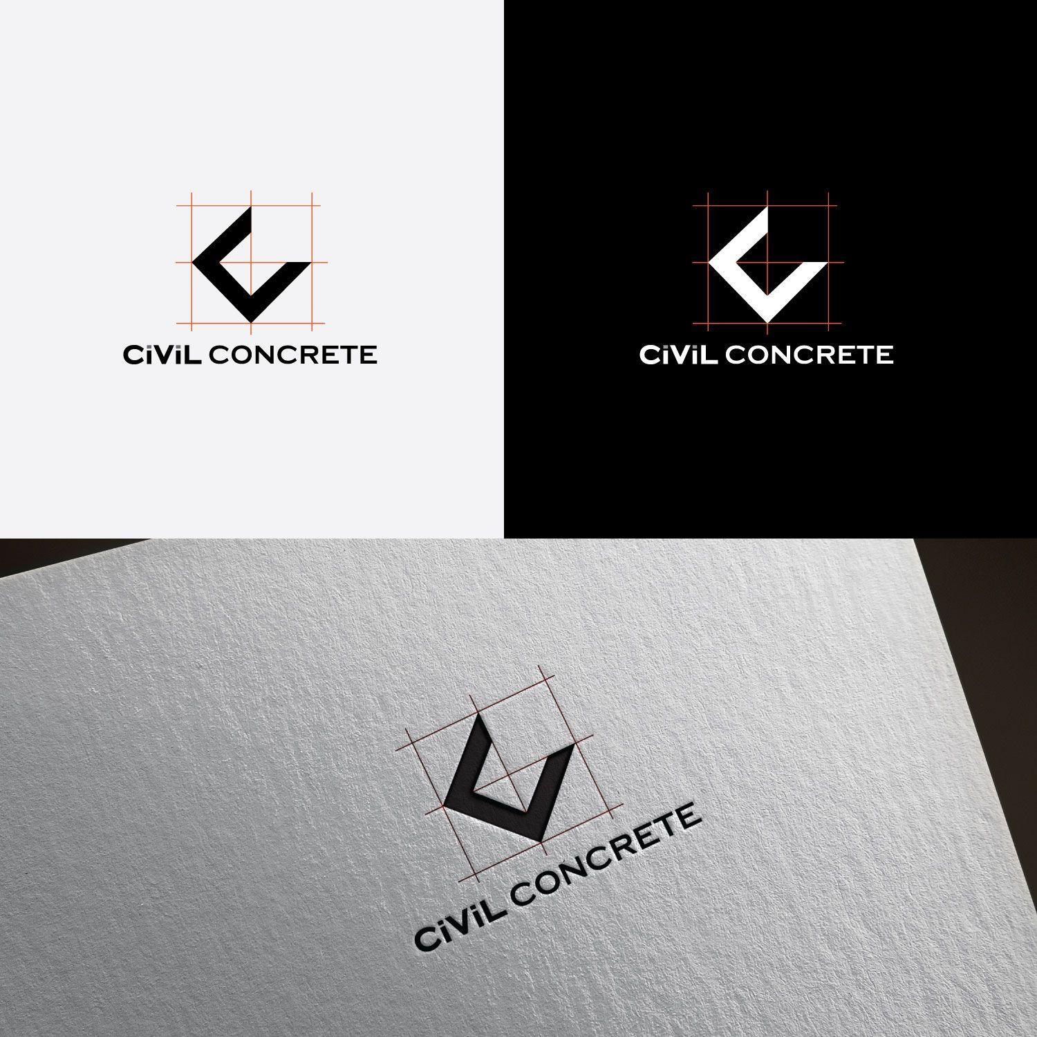 Concrete Logo - Bold, Serious, Concrete Logo Design for Civil Concrete