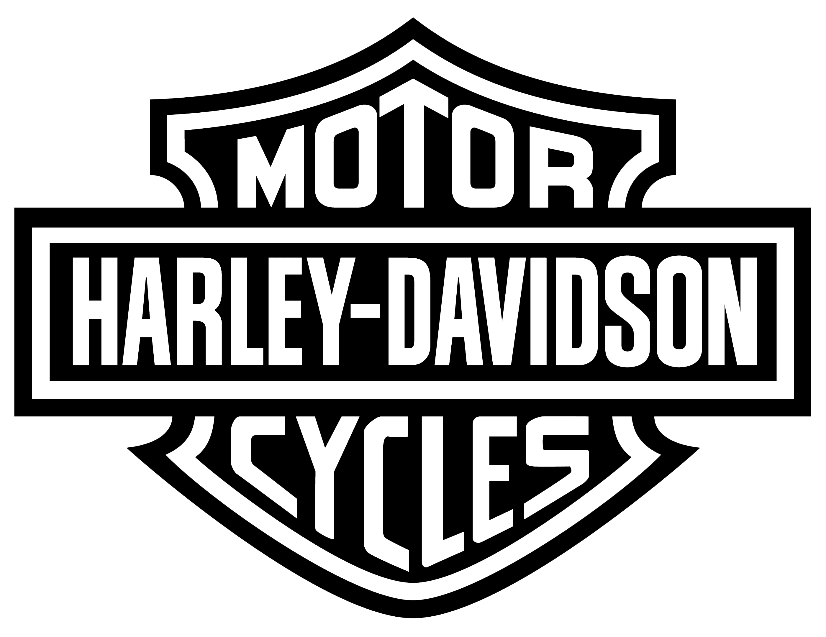 Motorcycle Black and White Brand Logo - Harley-Davidson logo | Motorcycle Brands