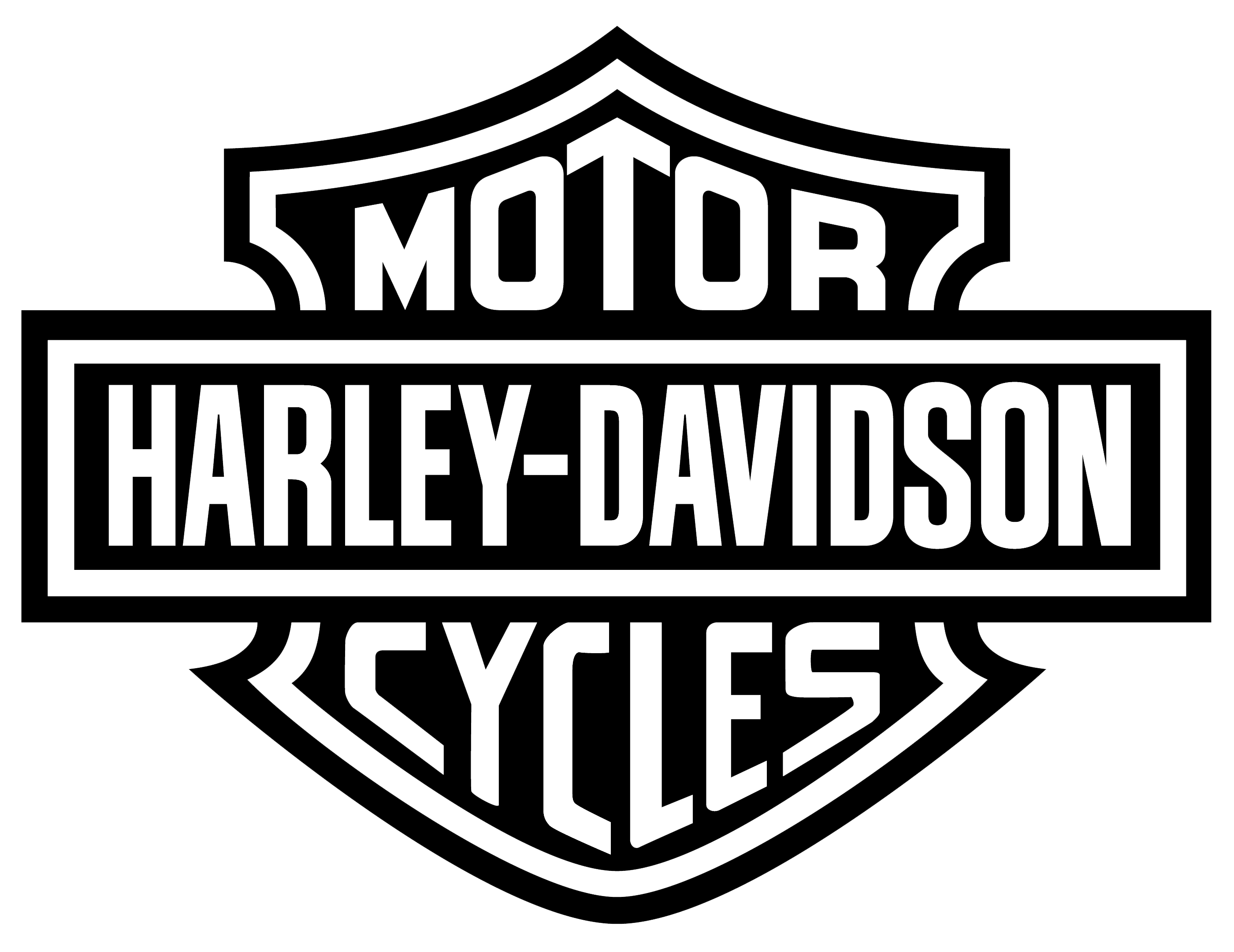 Black and White Product Logo - Harley Davidson Logo