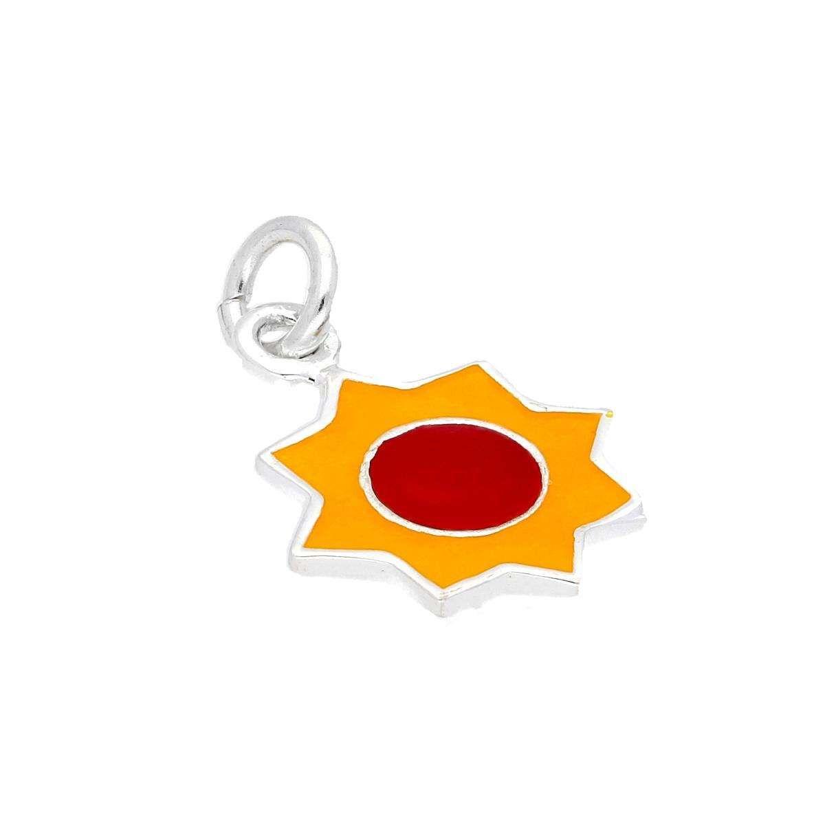 Silver and Yellow Logo - Sterling Silver Yellow Enamelled Sun Charm | TheCharmWorks.com