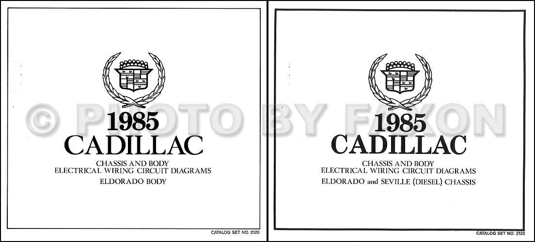 Original Cadillac Logo - 1985 Cadillac Eldorado Diesel Foldout Wiring Diagrams Original