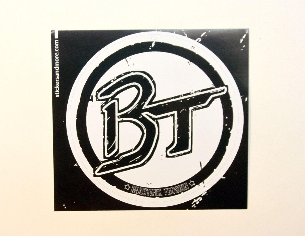 Bt logo monogram circle with piece ribbon style Vector Image