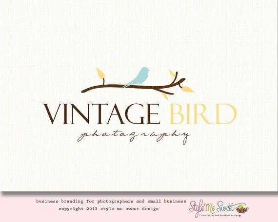 Bird Photography Logo - Vintage Bird Photography Logo. Branding. Photography