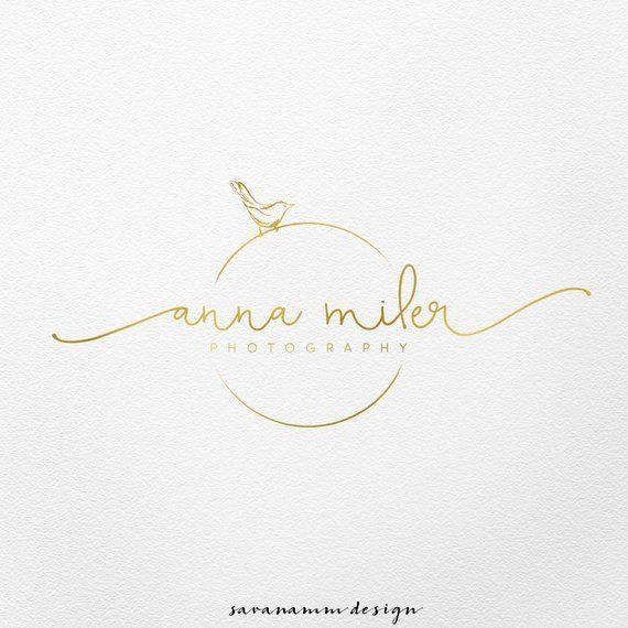 Bird Photography Logo - bird logo photography logo wedding planner logo gold logo | Etsy