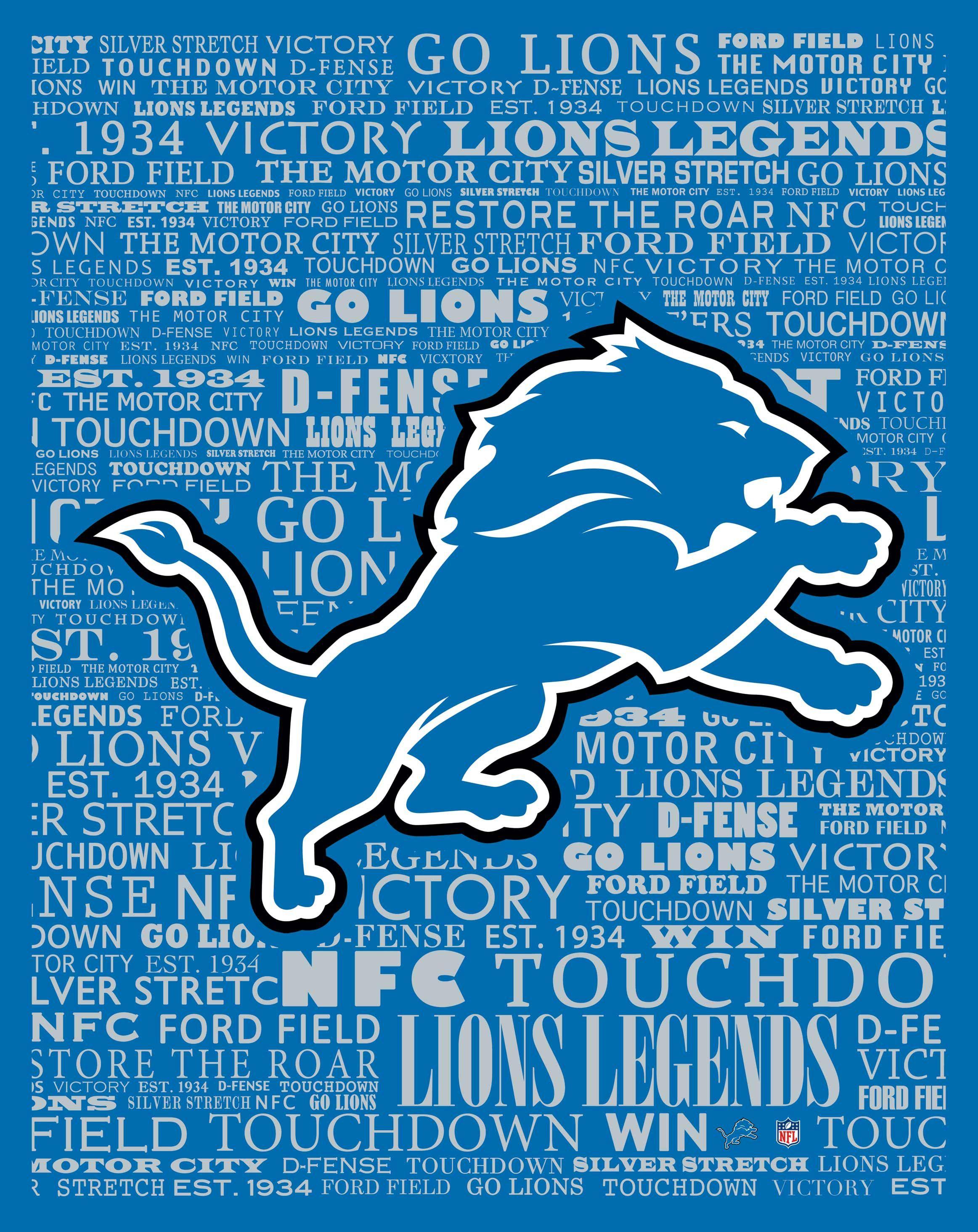 Silver Lions Football Logo - Detroit Lions typography (Marmaxx) | NFL | Detroit Lions, Detroit ...