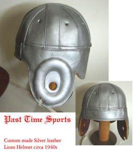 Silver Lions Football Logo - 1940 Leather 