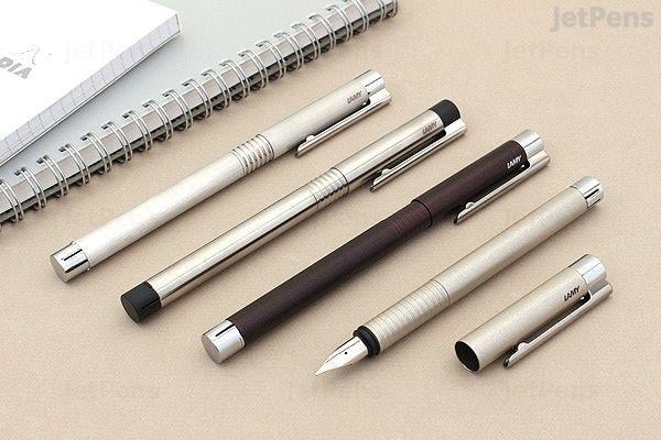 Lamy Logo - LAMY Logo Brush Finish Fountain Pen - Fine Nib - JetPens