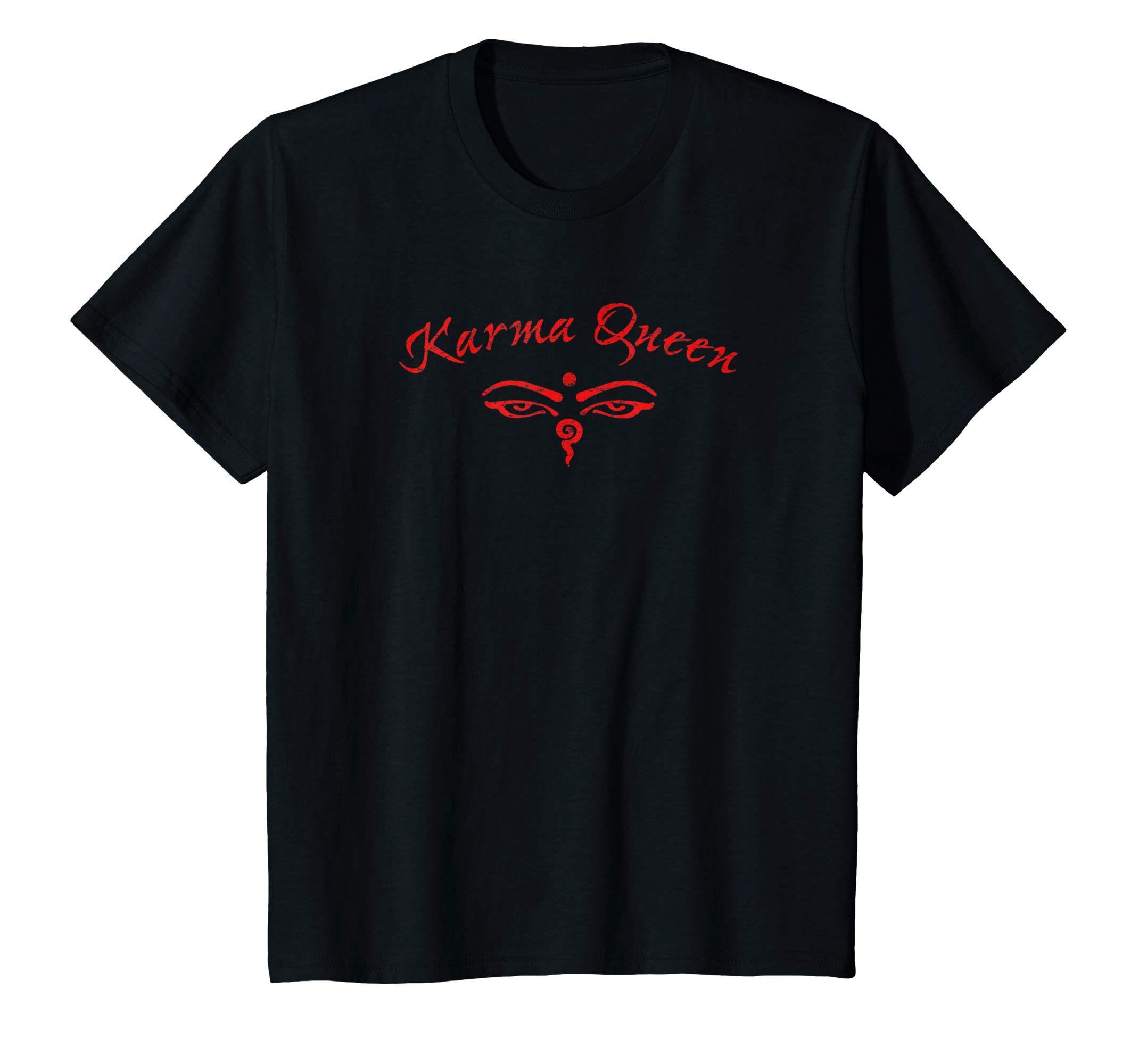 Queen Karma Logo - Amazon.com: Karma Queen Eyes of Wisdom T-shirt: Clothing