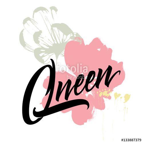 Queen Karma Logo - Queen abstract illustration for t-shirt.