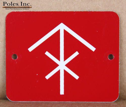 Red and White Arrow Logo - Reject and Number Tags from Poles, Inc.