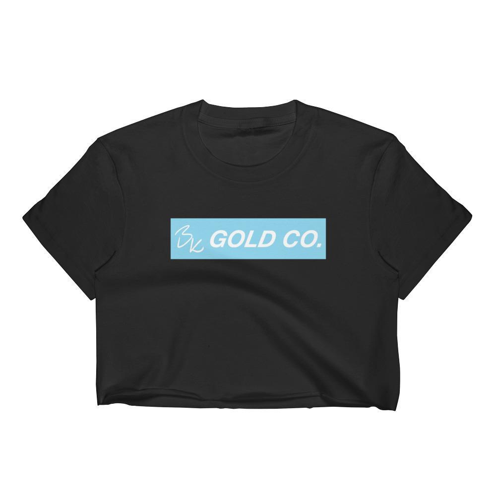 White X Blue Box Logo - BK x Box Logo Crop Top / Also In White – BK Gold Co.