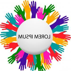 Multi Colored Hands Logo - Photostock Vector Diversity Multicolored Hands From Empty Center