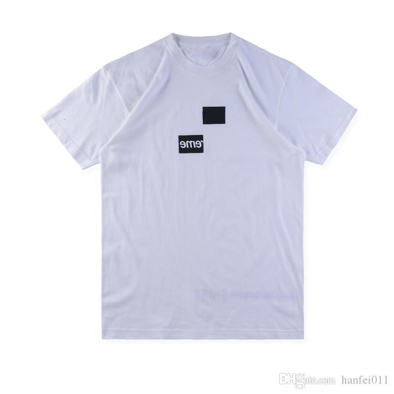 White X Blue Box Logo - 18FW Box Logo X Des Tee Street Skateboard Men Tee Fashion Short ...