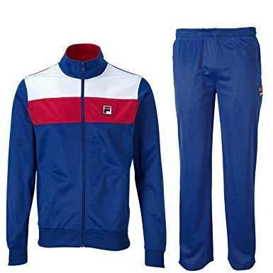 White X Blue Box Logo - Fila Zorila Mens F Box Retro 80's Full Zip Tracksuit - Blue/Red ...