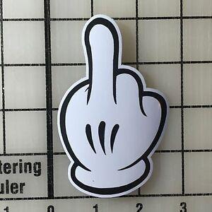Multi Colored Hands Logo - FU Mickey Mouse Hands Finger 4 Tall Multi Color Vinyl Decal Sticker