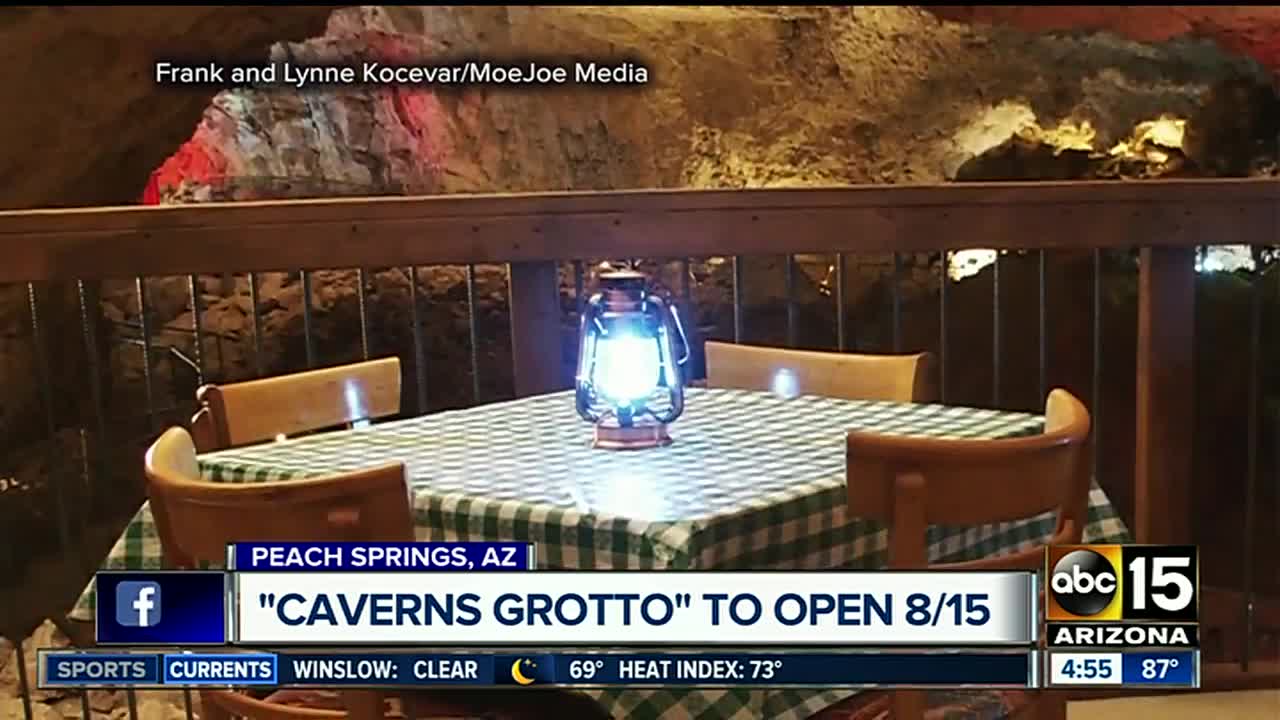 Grand Canyon Caverns Grotto Logo - Caverns Grotto: Arizona restaurant lets you eat 200 feet underground ...