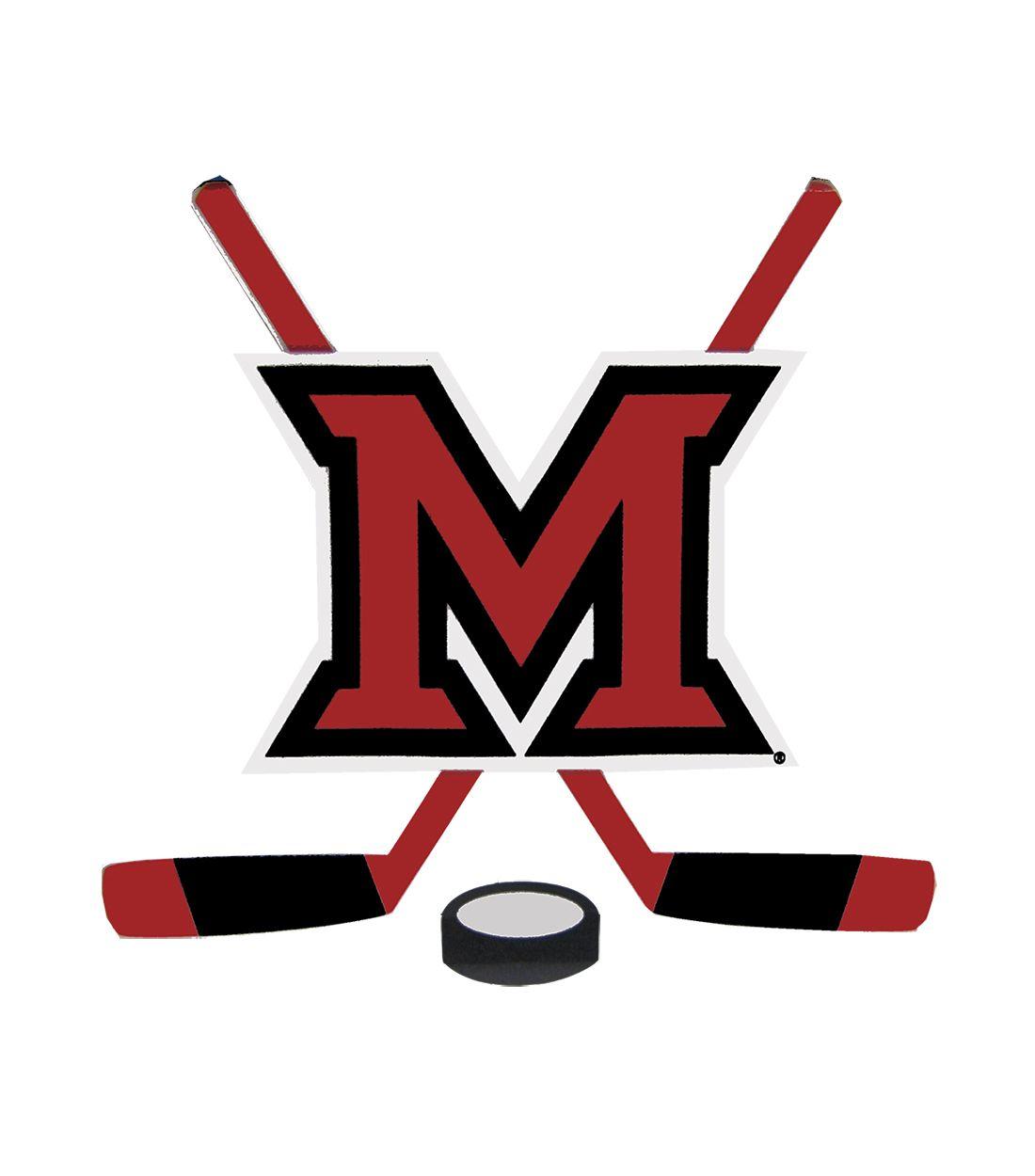 RedHawks Hockey Logo - Medium Miami RedHawks Hockey Decal. DuBois Book Store, OH