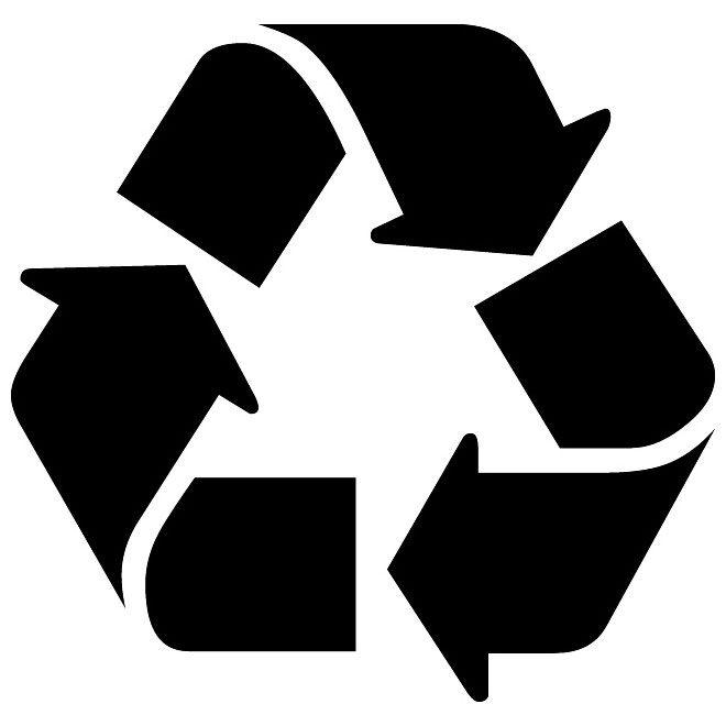 Black Recycle Logo - RECYCLE SYMBOL VECTOR LABEL