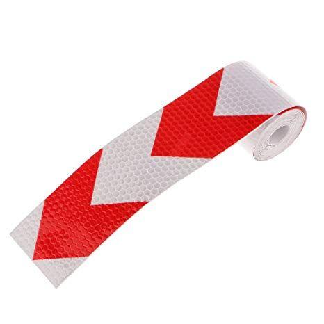 Red and White Arrow Logo - 3M Reflective Safety Warning Conspicuity Tape Film Sticker, Red ...