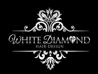 Diamond Hair Logo - White Diamond Hair Design logo design - 48HoursLogo.com