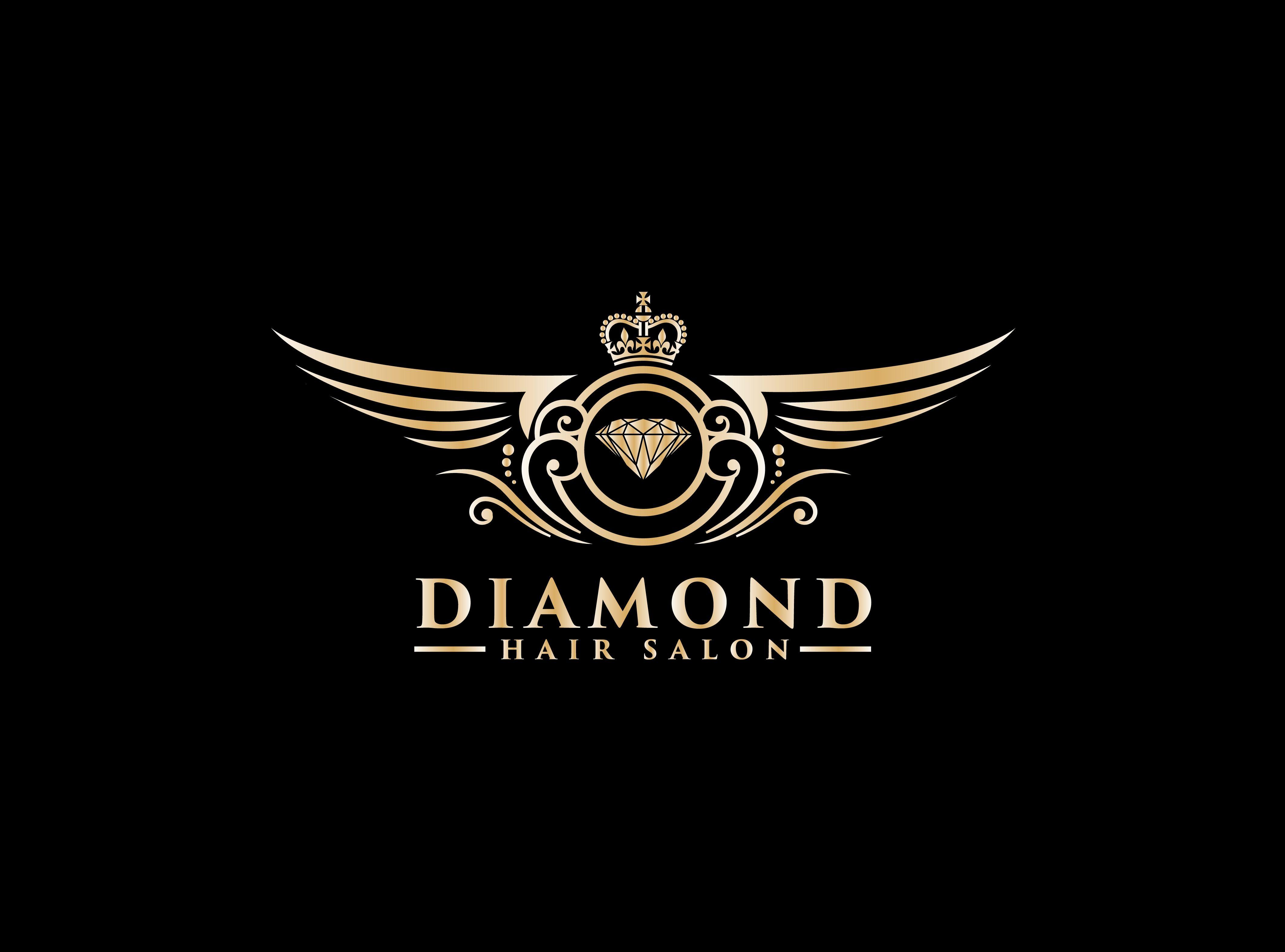 Diamond Hair Logo - Logo Diamond Hair salon. Hair logo vintage. Salon