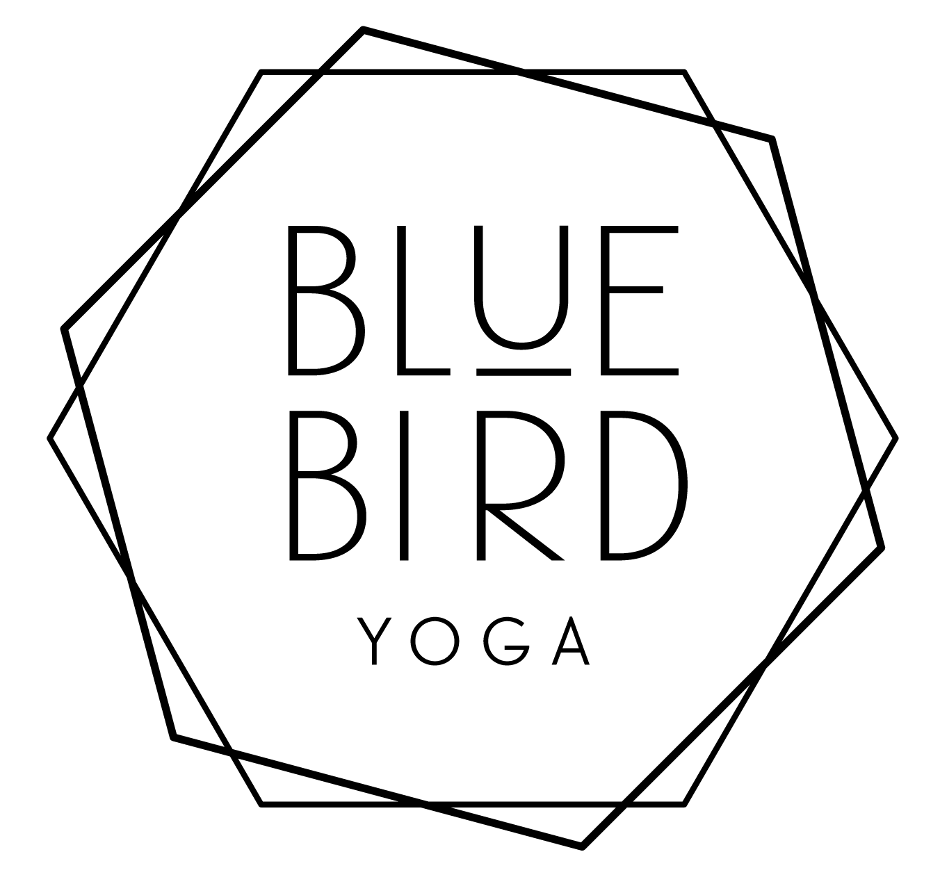 White with Blue Bird Logo - Bluebird Yoga