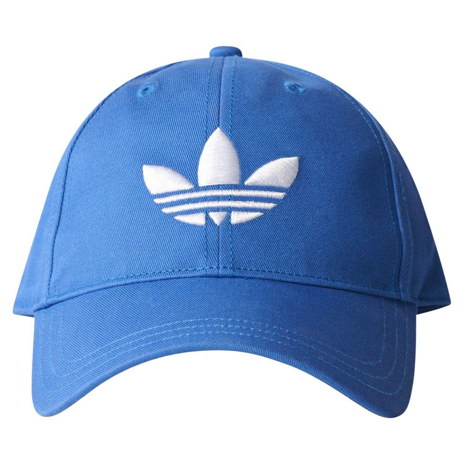 White with Blue Bird Logo - adidas ORIGINALS CLASSIC TREFOIL CAP BLUEBIRD MEN'S SUMMER SPORTS