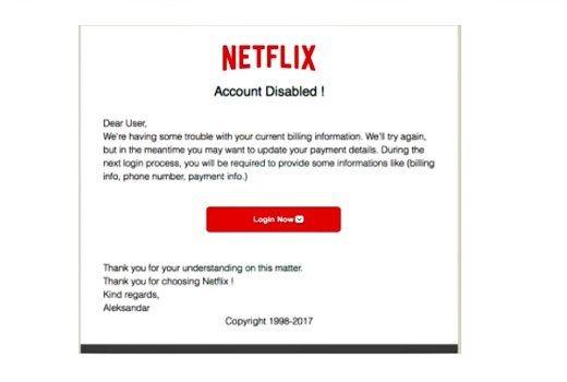 Login Netflix Logo - Email scam targets Netflix users