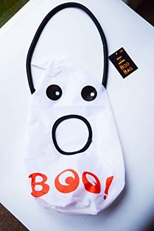 Ghost Toy Machine Logo - Halloween Scream Machine Boo Trick Or Treat Bag Ghost White Sweet