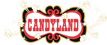 Famous Candy Logo - World-Famous Popcorn & Popcorn Tins | Candyland