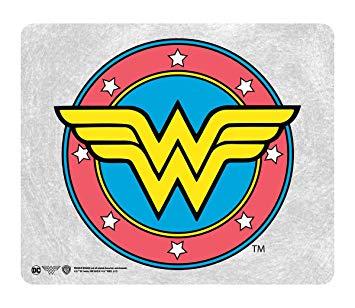 WW Logo - Wonder Woman Mouse Mat Pad Classic WW Logo Official DC Comics Grey
