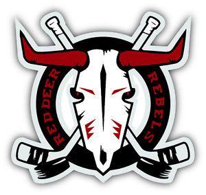 Red Deer Car Logo - Red Deer Rebels WHL Hockey Logo Car Bumper Sticker Decal 5'' x 5 ...