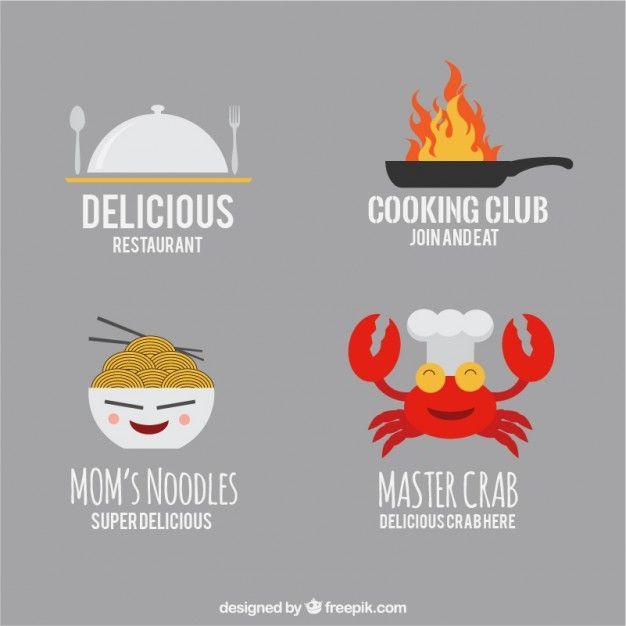 Crab Restaurant Logo - Funny restaurant logo templates Vector