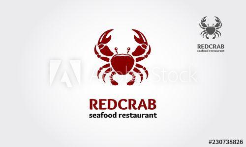 Crab Restaurant Logo - Red Crab Seafood Restaurant Logo Template. A Simple Creative Logo ...