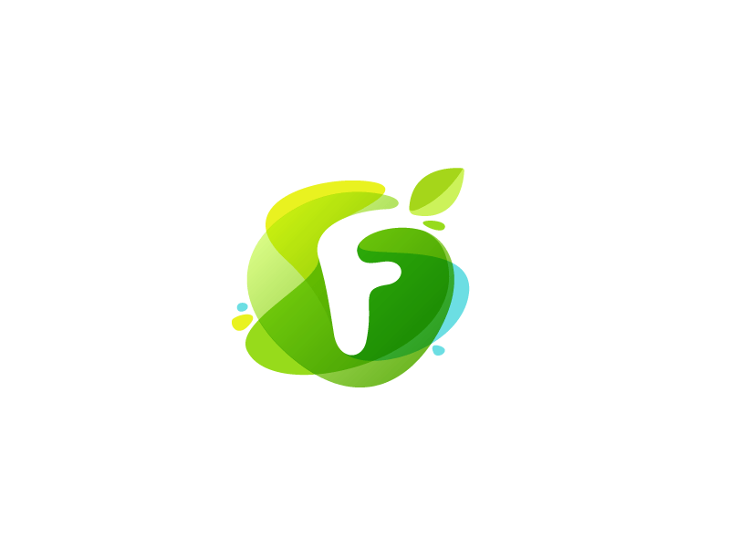 Popular Green Logo - Green watercolor F. Popular Dribbble Shots. Logo