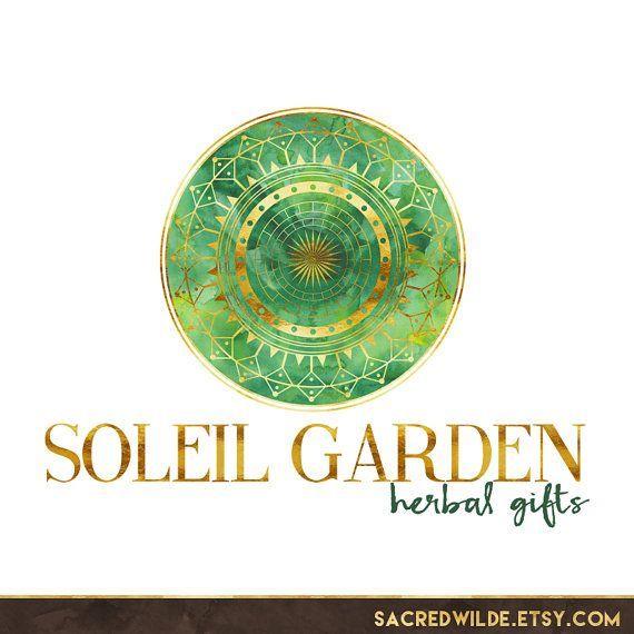 Gold and Green Logo - Mandala Logo Design, Circle Logo, Green and Gold, Green Logo, Gold ...