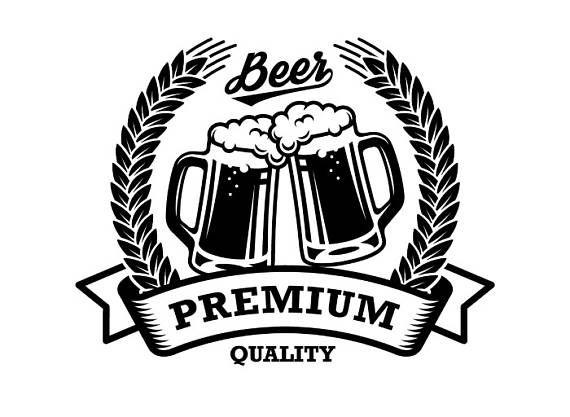 Alcoholic Drink Logo - Beer Logo Premium Quality Label Emblem Pub Bar Tavern Brew
