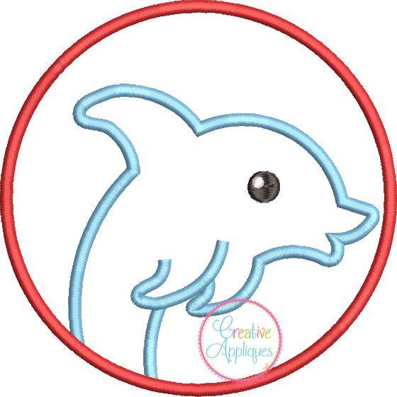 Dolphin Circle Logo - Dolphin Circle Applique