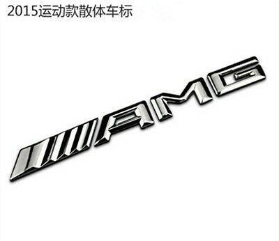 AMG Racing Logo - FOR MERCEDES-BENZ AMG Emblem Badge 3D Rear Silver Decals Sticker ...