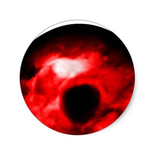 Red Eye Alien Logo - Red eye like graphic, monster eye? Alien eye? Classic Round Sticker