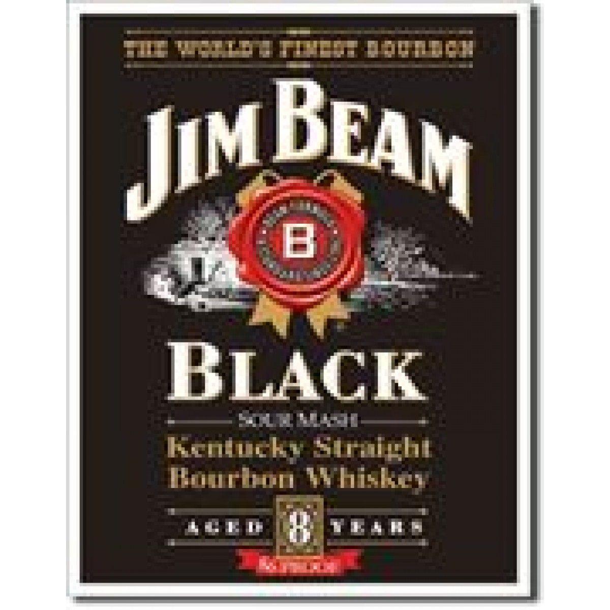 Jim Beam Logo - JIM BEAM BLACK LOGO TIN SIGN - Alcohol - Tin Signs - Signs - Man ...