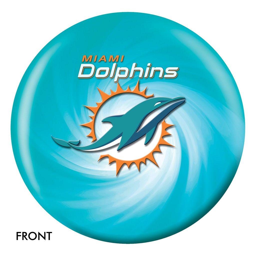 Dolphin Circle Logo - Miami Dolphins NFL Bowling Ball- 2014 Version