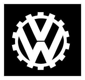 VW Bug Logo - VW GEAR LOGO VOLKSWAGEN GOLF JETTA BUG BEETLE TDI VINYL CAR WINDOW ...