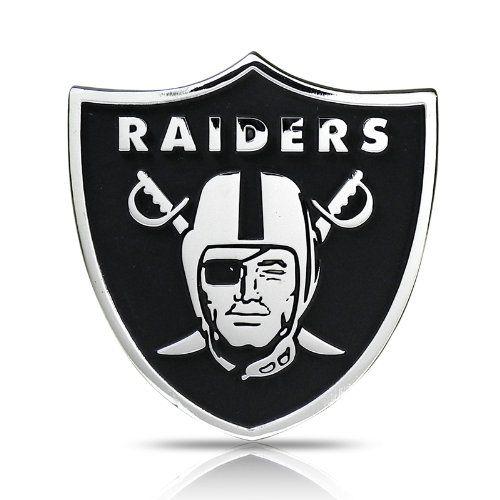 Raiders Logo - NFL Oakland Raiders 3D Chrome Metal Car Emblem: Automotive