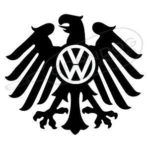 VW Bug Logo - Eagle VW Logo BLACK VINYL STICKER DECAL VW VOLKSWAGEN GTI JETTA ...