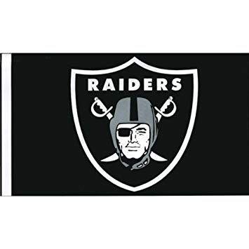 Raiders Logo - Amazon.com : Old Glory Oakland Raiders 3'x5' Flag : Sports