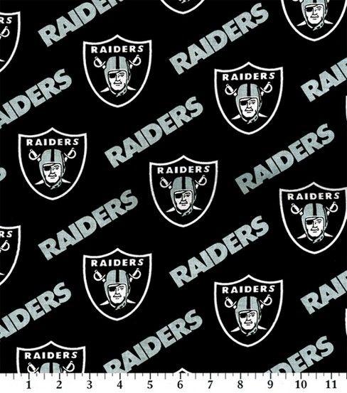 Raiders Logo - Oakland Raiders Cotton Fabric 58