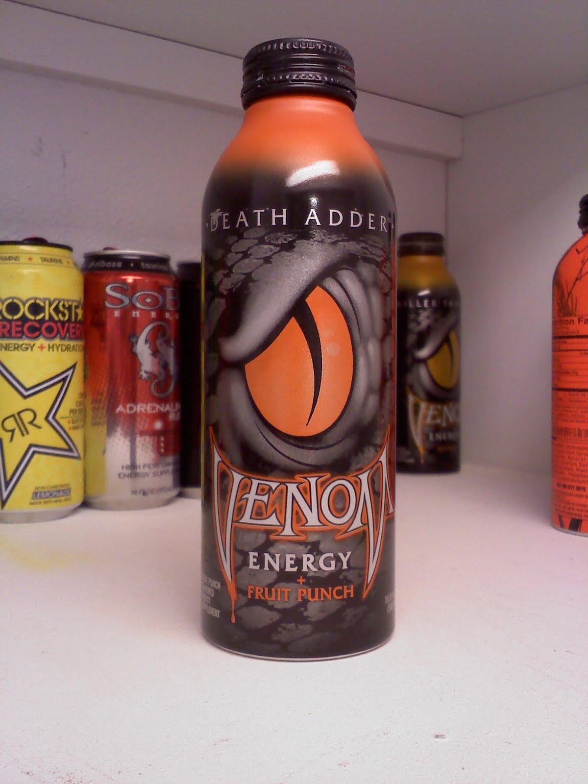 Venom Energy Drink Logo - CAFFEINE!: Review for Venom Energy--Death Adder