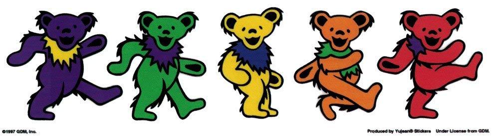 Grateful Dead Bear Logo - Amazon.com: Grateful Dead – 5 Jerry Bears On Clear Background – 9.5 ...